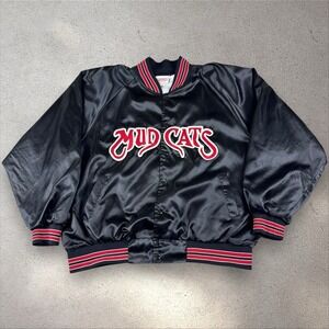 Vintage Carolina Mudcats Satin Dugout Jacket Men's 3XL Minor League Baseball